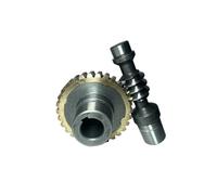 1 juego de accesorios for reductor engranajes helicoidales RV30 RV40, orificio engranaje 14 mm y 18, kit varilla rueda helicoidal metal(14MM*40 * 25)