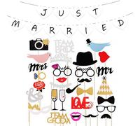 1 juego de accesorios para marcos de fotos, 1 juego de banderas, accesorios para cabina de fotos, accesorios de decoración de jardín, accesorios de decoración de fiestas