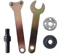 1 juego de adaptador de amoladora angular de conversión de taladro eléctrico 5 en 1, kit de varilla de conexión con llave inglesa, acoplador de eje variable, juego de adaptadores para la mayoría de