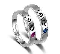 1 juego de anillos de cobre con personalidad creativa y abiertos para parejas de amor para mujeres y hombres.