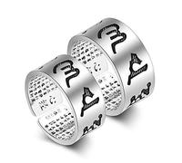 1 juego de anillos de cobre con personalidad creativa y abiertos para parejas de amor para mujeres y hombres.