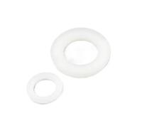 1 Juego De Arandela Plana Nailon, Anillo Junta Espaciadora Sellado M2 M3 M4 M5 M6 M8, Plástico Duro Blanco Negro for Tornillo