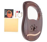1 juego de arpa de madera de 16 tonos con lira, instrumentos de madera de 16 tonos para principiantes, instrumento musical de arpa de lira de estilo antiguo, arpa de lira de madera, instrumento de c