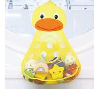 1 juego de baño bañera de bebé bolsa de almacenamiento de juguetes baño de red colgante de secado rápido en rejilla de almacenamiento de juguetes (amarillo)
