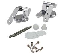 1 Juego de bisagra asiento acero inoxidable, cubierta inodoro al ras, conector montaje, tapa, accesorios, piezas repuesto Para Bisagras Asiento WC
