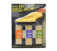 1 juego de bloques abrasivos pequeños de mano, cuñas biseladas, bloque de lijado para muebles de madera, vidrio, metal, papel de lija, bloque de lijado hecho a mano, herramienta de pulido de madera