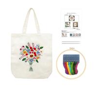 1 Juego De Bolsa De Kit De Bordado, Bolsa De Bordado Casera, Bolsa De Patrón De Bordado, Traje De Bordado, Juego De Bolsa De Lona Diy Bordada