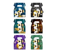 1 juego de bolsas de regalo de papel con diseños únicos, cajas de papel para Eid, juego de bolsas de regalo de vacaciones, suministros de fiesta