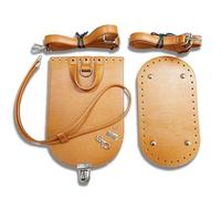 1 Juego de bolso hecho a mano con correa for el hombro, conjunto de bolso tejido, parte inferior de bolso de cuero con accesorios de Hardware for mochila, bolso artesanal(Color-6)