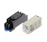 1 Juego de botón giratorio retardo encendido DPDT 1S/5S/10S/30S/60S/3M/5M/10M/30M temporizador relé tiempo AC 220V H3Y-2(0-60 Seconds)