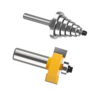 1 Juego de brocas enrutadoras de rebaje con Kit de 6 rodamientos, cortador de espiga for juntas de fresado de carpintería de aleación de tungsteno y cobalto(6mm*6.35mm)