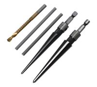 1 juego de brocas plateadas duraderas y prácticas, herramienta escariadora manual de 5-16 mm