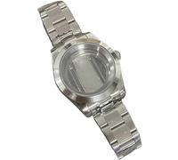 1 Juego de Caja de Reloj de 39 mm + Correa de Cristal de Zafiro + Fondo Transparente. Caja de Acero Inoxidable. Piezas de Reloj for Hombre compatibles con el Movimiento NH35/NH36.(No Log Window)