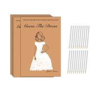 1 juego de cartas con lápices de Guesses The Dress para despedida de soltera, juegos de despedida de soltera con lápices, suministros de fiesta de boda para invitados