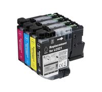 1 Juego de Cartuchos de Tinta LC521 LC-521 versión Europea compatibles, compatibles con impresoras Brother DCP-J1260W J1310DW DCP-J1313DW J1360DW J1460DW(EUR. LC521-1set)