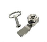 1 juego de cerradura de acero inoxidable con lengüeta giratoria for gabinete industrial, cerradura de leva de 18 mm con llaves(H7mm-Stainless)