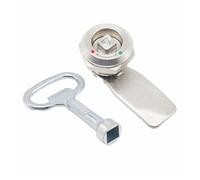 1 juego de cerradura de panel de distribución de instalación de 22 mm, cerradura de puerta de gabinete con cerradura triangular de acero inoxidable 304(4 angle lock core H)