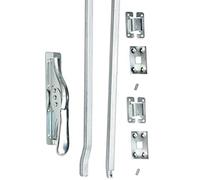 1 juego de cerrojo para puerta 2140 mm plata galvanizado