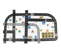 1 juego de cinta de carretera para coches y trenes de juguete, cinta de pista de carreras de varios estilos, pista de coche educativa de bricolaje, desarrolla la imaginación y la memoria de los niñ