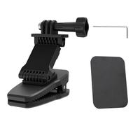 1 juego de clip magnético para cámara de acción con almohadilla adhesiva, amortiguación giratoria para grabación en primera persona, agarre magnético para cámara