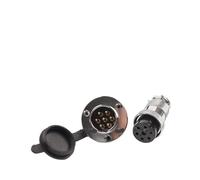 1 Juego de conector hembra de brida redonda DF25 GX25 y conector macho de aviación M25 2/3/4/5/6/7/8 pin conector de cable con cubierta(DF25-7 Round Flange)