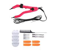 1 Juego De Conectores Máquina For Extensiones Cabello, Conector Calor Hierro Fusión, Temperatura Ajustable, Mini Punta Calentamiento, Herramientas Unión Queratina Ahorro De Tiempo Eficiente(Red Kit)