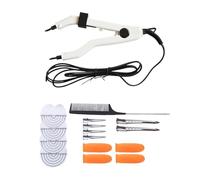 1 Juego De Conectores Máquina For Extensiones Cabello, Conector Calor Hierro Fusión, Temperatura Ajustable, Mini Punta Calentamiento, Herramientas Unión Queratina Ahorro Tiempo Eficiente(White Kit)