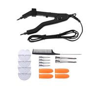 1 Juego De Conectores Máquina For Extensiones Cabello, Conector Calor Hierro Fusión, Temperatura Ajustable, Mini Punta Calentamiento, Herramientas Unión Queratina Ahorro De Tiempo Eficiente(Black Kit)