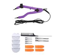 1 Juego De Conectores Máquina For Extensiones Cabello, Conector Calor Hierro Fusión, Temperatura Ajustable, Mini Punta Calentamiento, Herramientas Unión Queratina Ahorro Tiempo Eficiente(Purple Kit)