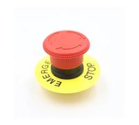 1 juego de cubierta protectora for botón de parada de emergencia STOP 1NC, interruptor que evita el mal funcionamiento, amarillo de 22 mm Controls Switches