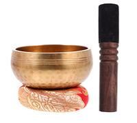 1 juego de cuenco de meditación para yoga, decoración espiritual, meditaciones, cuenco de canto de Marco Aurelio con mazo, accesorios con cubierta, cuencos de canto de oración, cuenco de música bud