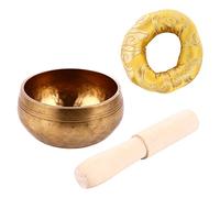 1 Juego de cuenco de sonido, juego de piedra de carillón de cobre, cojín para cuenco de canto, cuenco de canto hecho a mano, cuencos tibetanos, cuenco de canto budista, mazo, cuenco de yoga, Buda d