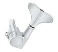 1 Juego De Cuerdas Botón de cadena de bajo sintonizadores clavija aporte afinador guitarra eléctrica afinador de bajo clavijero de bajo Aleación de Zinc dura duradera Silver