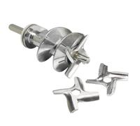 1 Juego De Electrodomésticos De Cocina, 1 Pieza De Tornillo For Picadora De Carne De 115mm SS-989843 Y 3 Piezas De Cuchilla, Compatible Con Moulinex, HV2 ME20 HV3 HV4 DR7 ME4 ME51 HV8