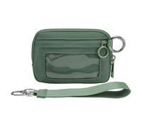 1 juego de elegante riñonera atlética resistente a la intemperie, tela de poliéster de 14 x 9,5 cm, variedad de patrones con correa, resistente al agua, funda de transporte para teléfono, Verde frijol