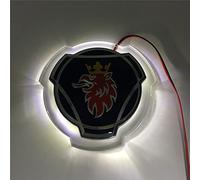 1 juego de emblema de Griffin negro y rojo para Scania Car Truck Front Grille Hood Emblema con iluminación LED de 24 V accesorios iluminados tira de luz (iluminación blanca)