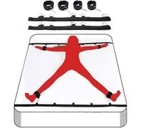 1 Juego de Esposas Ajustables de Nylon Negro para Ejercicios de Yoga en Cama.