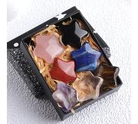 1 juego de estrellas de cuarzo natural para hacer siete chakras, decoración de amor, manualidades, pentagrama, piedra de cristal, coleccionar regalos de recuerdo, estrella de siete chakras