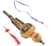 1 Juego de flauta para adultos, silbato bajo en d, flauta china de arranque, flauta de calabaza, instrumento de estilo chino Hulusi Grace
