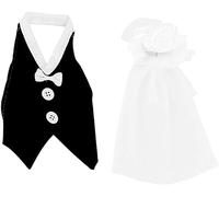 1 juego de fundas para botellas de vino de novia y novio, para bodas, regalos de boda para la pareja, fundas divertidas para botellas de vino, centros de mesa de boda, accesorios de vino, White