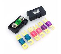 1 Juego de fusible enchufe horquilla trompeta 20A 30A 40A 50A 60A 70A 80A 100A 150A 200A película seguro fija perno + Base placa seguridad(100A)