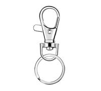 1 juego de ganchos de aleación de langosta con anillos de salto, accesorios de llavero de aleación, ganchos de mosquetón