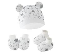 1 Juego De Gorro Para Recién Nacido Con Manoplas Antiarañazos Y Fundas Para Los Pies Gorro Cálido Gorro De Algodón Regalo De Ducha Para Niños Pequeños Protecciones Para La Cabeza Del Bebé