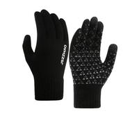 1 Juego de guantes cálidos de lana for exteriores for otoño e invierno, for correr, a prueba de viento, for hombre, con pantalla táctil, for Fitness, deportes, fotografía y ciclismo(SMT039a-black,L)