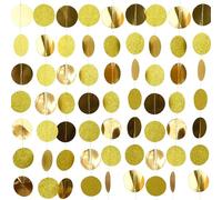 1 Juego De Guirnalda De Papel Dorado, Decoración Redonda con Purpurina, Guirnalda De Papel Reflectante, Decoración De Mesa De Cumpleaños, Adecuado para Cumpleaños, Bodas, Telón De Fondo De Pancarta