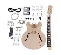 1 juego de guitarra ES335 cuello de guitarra 22 trastes 24.8 pulgadas, cuerpo de guitarra eléctrica hueco sin terminar