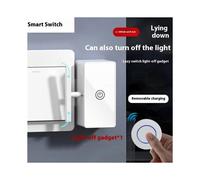 1 Juego de Interruptor de Control Remoto Inalámbrico Recargable por USB con Control de Luz SOff, Herramienta de Pulsador de Botón Automático