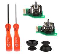 1 juego de joystick sin deriva con kit de destornilladores, sensor de palos analógicos para Wii U, módulo de joysticks izquierdo y derecho