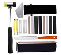 1 Juego de Kit de nivelación de trastes, herramientas completas de Luthier para guitarra con viga niveladora, martillo y más, juego profesional de mantenimiento de trastes.