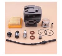 1 Juego de Kit de pistón de cilindro de 42mm for Stihl FS450 FS 450, línea de filtro de combustible de aire, sello de aceite, bombilla de imprimación, bujía, recortadora de césped 4128 020 1211